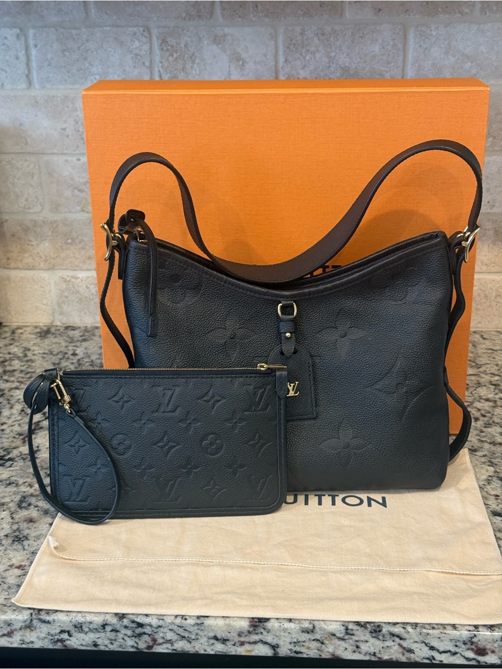 Louis Vuitton Black Carryall PM